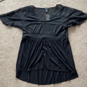Torrid Intimates black dress with mesh NWT